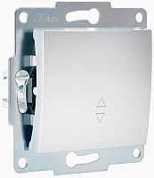 Переключатель без рамки Lezard Karina 1-кл. проходной матовое серебро картинка